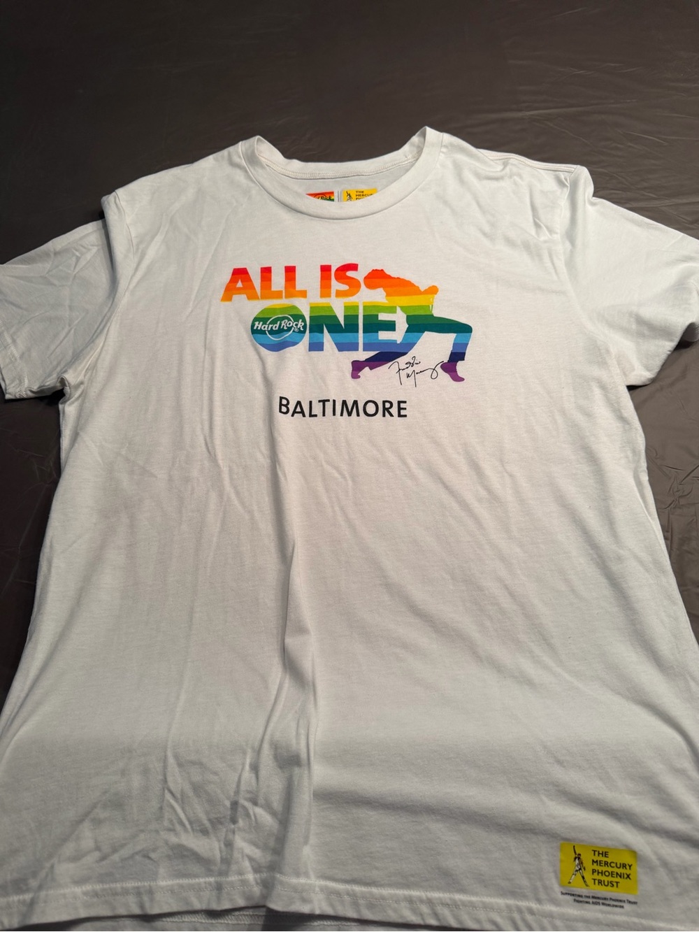 Hard Rock Cafe Freddy mercury exclusive  Baltimore "All Is One" Rainbow  shirt